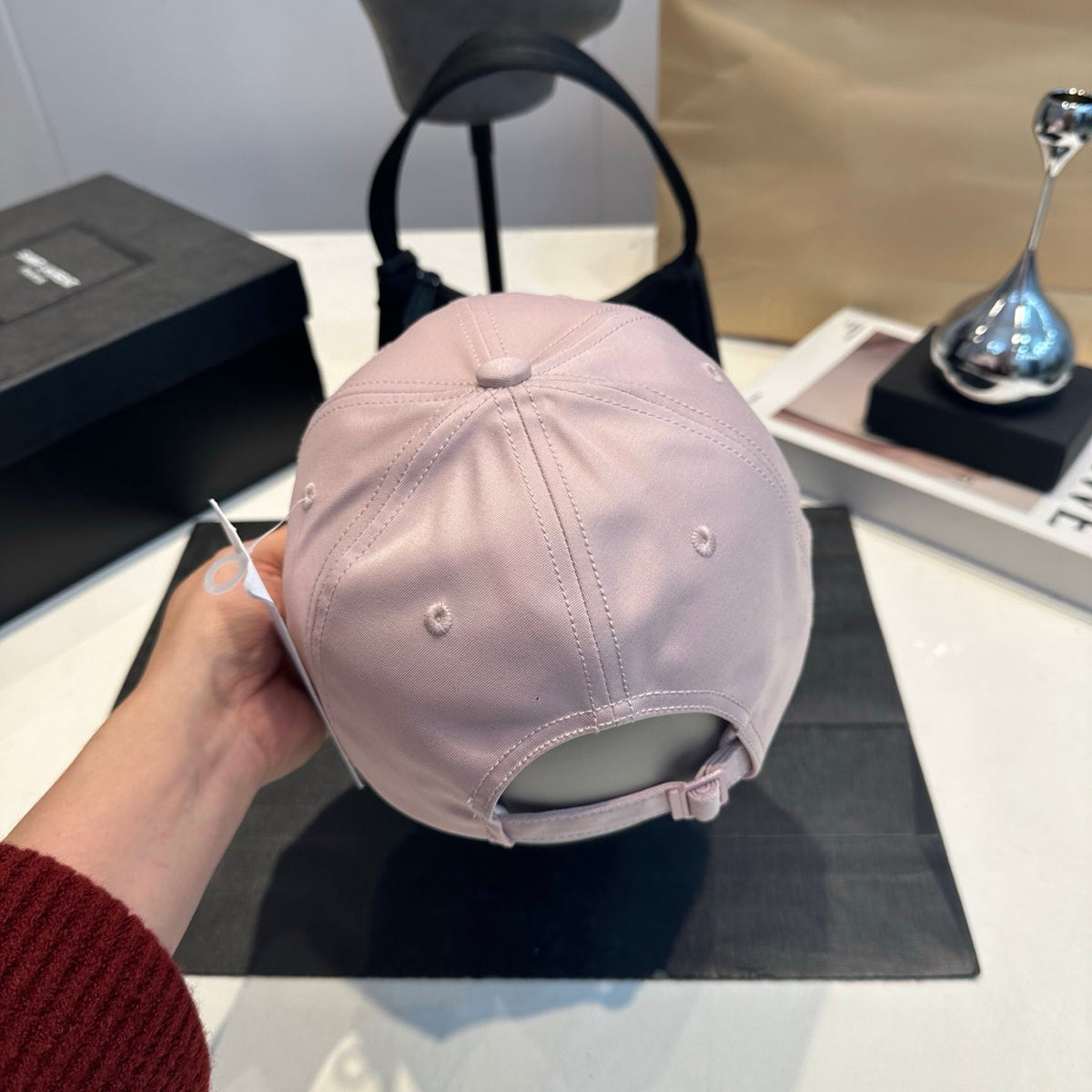 Embroidered Cotton Baseball Cap — Blush