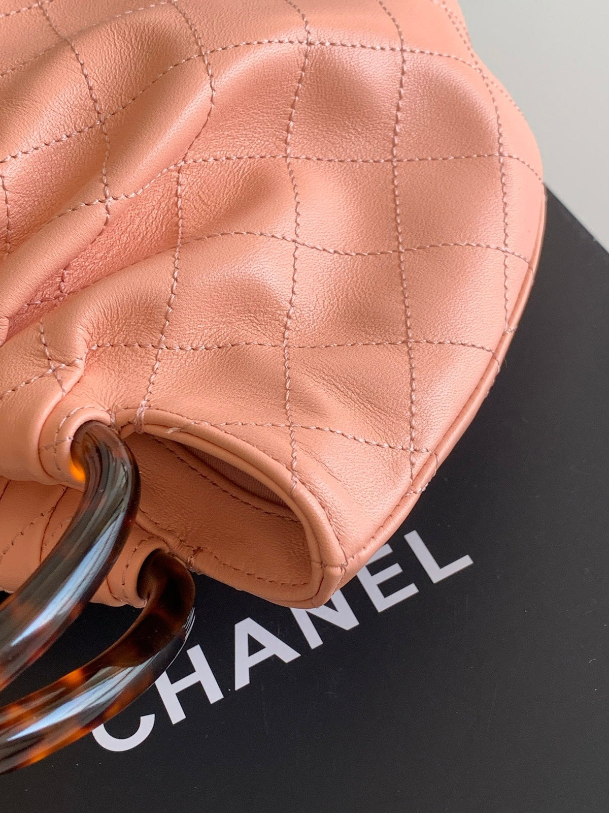 CC 26C Lambskin Handbag with Tortoiseshell Handles