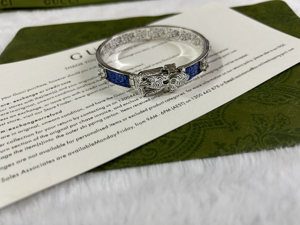 Double Gucci Garden Blue Bracelet