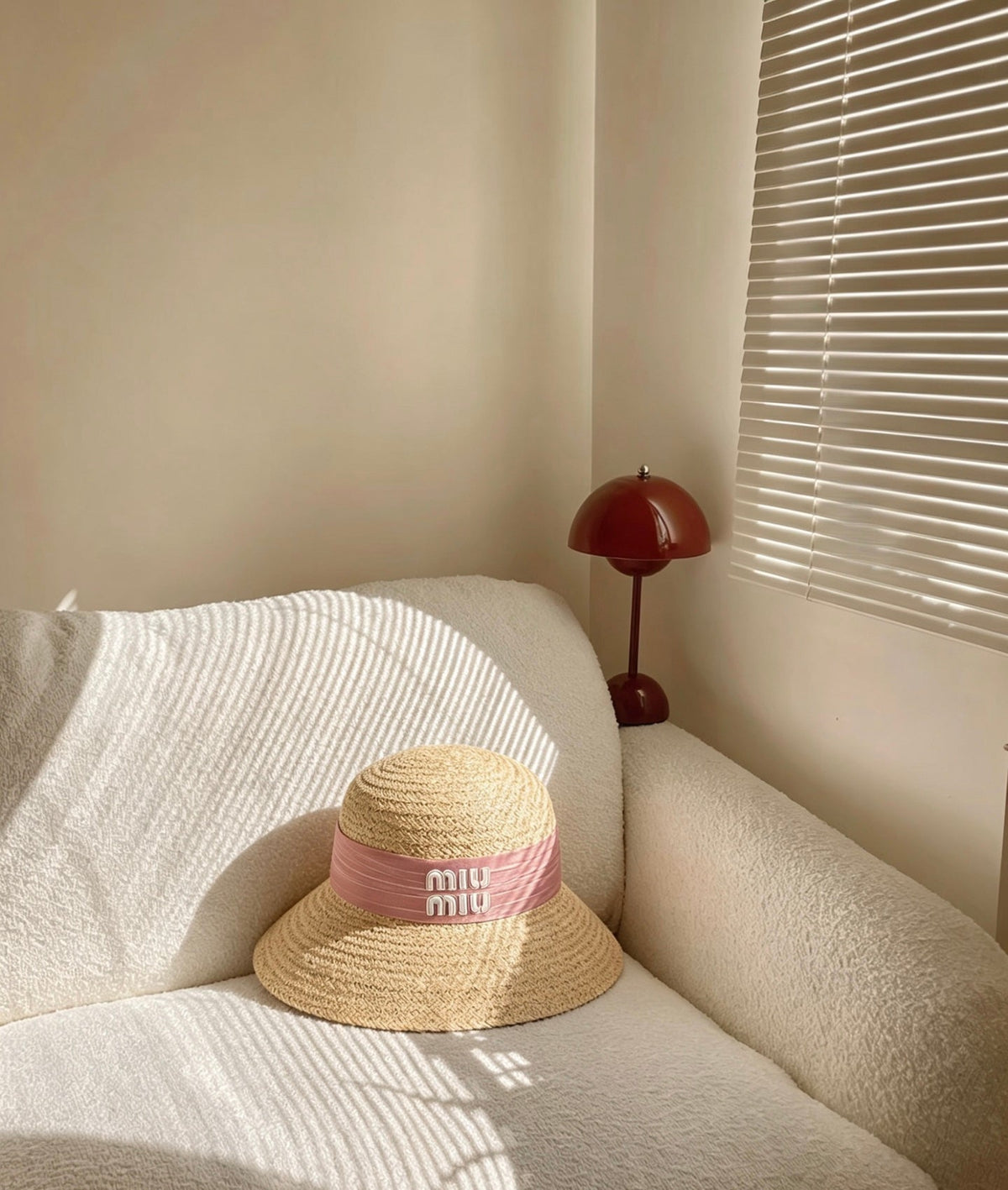 MIU MIU Raffia Straw Bucket Hat